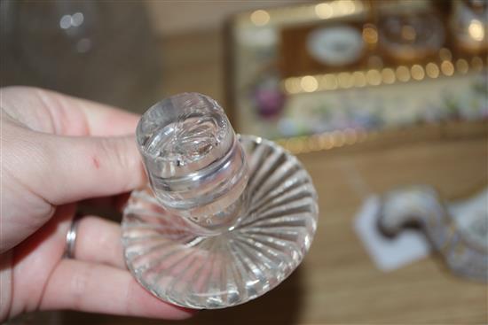 A pair of 19th century cut glass decanters and other cut glasswares